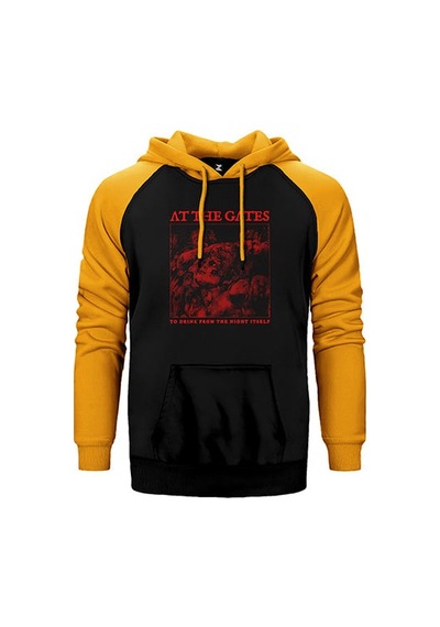 At The Gates To Drink From The Night Itself Gri Renk Reglan Kol Sweatshirt / Hoodie