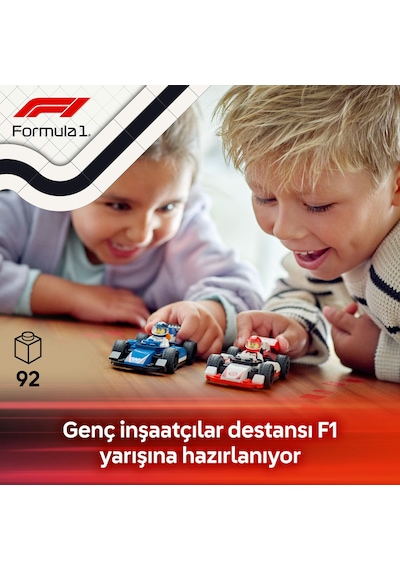 LEGO® City F1® Williams Racing ve Haas F1® Yarış Arabaları 60464 - 4 Yaş ve Üzeri Çocuklar için Yaratıcı Oyuncak Yapım Seti (92 Parça)
