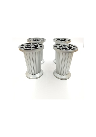 4 Adet -10 Cm Plastik Çizgili Konik Ayak Siyah Mobilya,koltuk,baza,tv Ünitesi,dolap Vb. Ayağı Gri - 80661149 Gri