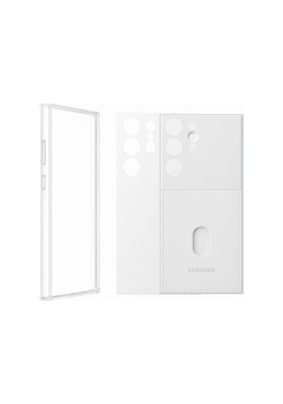 Samsung Uyumlu Galaxy S23 Ultra Çerçeveli & Kart Yuvalı Kılıf