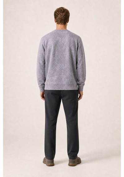 Redline Rummi Desenli Kışlık Yeni Sezon Erkek Regular Fit Sweatshirt Gri