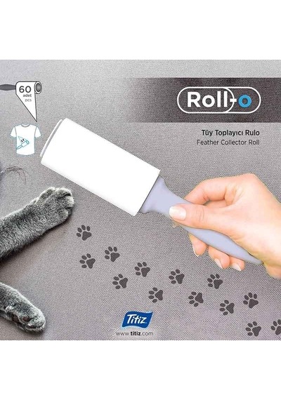 Lexroo Titiz, Kedi Köpek Saç Kıl Tüy Toplayıcı Rulo, 1 Rulo 2 Yedek Her Biri 60 Yaprak