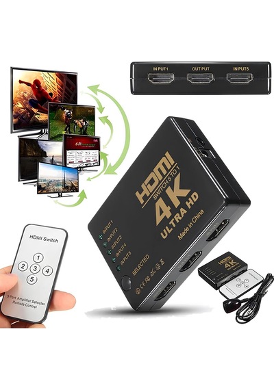 Speeduf 5 Port 3d 4k 2k Hdmı Switch Splitter Çoklayıcı Dağıtıcı