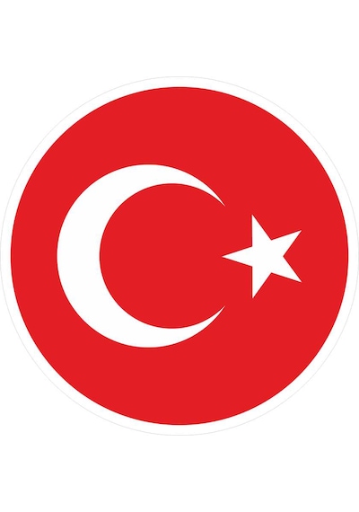 10x10 Cm Reflektif Türk Bayrağı Sticker