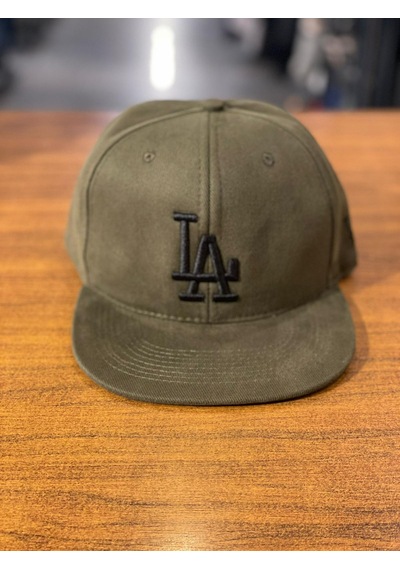 La Los Angeles Nakış Hip Hop Snapback Rapper Basket Cap Şapka Haki