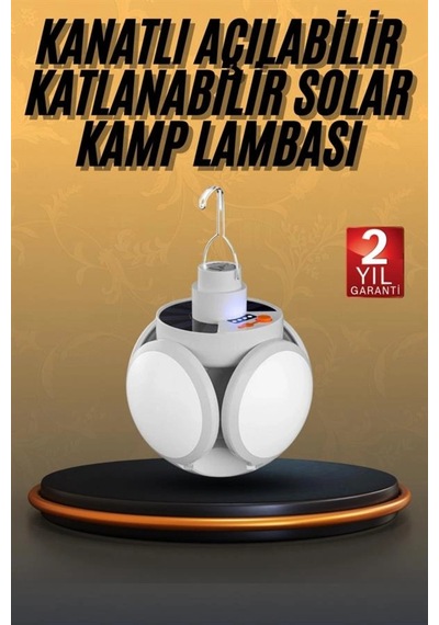 5 Kanatlı Bahçe Aydınlatma Led Askılı Solar Güneş Enerji Usb Sarjlı Çok Renkli
