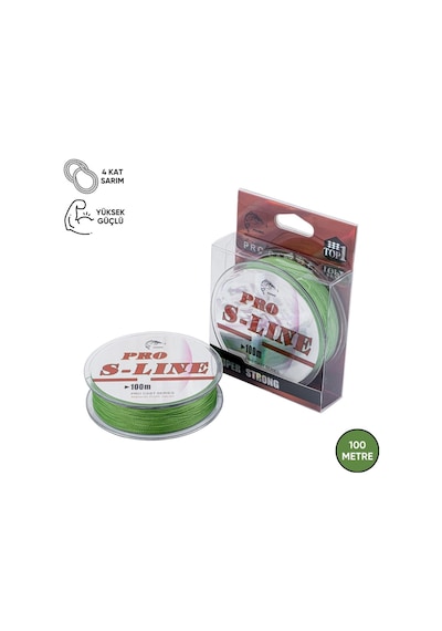 İp Örgü Misina - 4 Kat - Pro S-line - 100mt - 0.25mm - 11,35kg Çeker