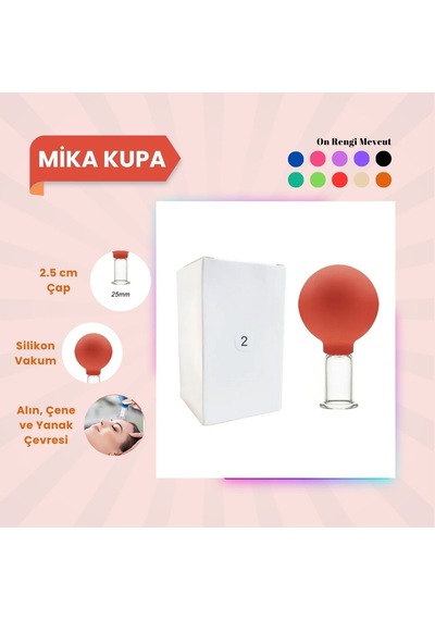 Silikon Vakumlu Mika Yüz Masaj Kupası No:2 Turuncu Çok Renkli