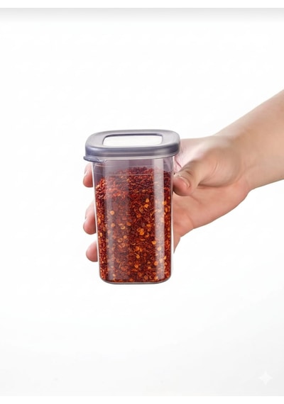 12'li Etiketli Ve Sızdırmaz Kapaklı Baharatlık Seti 450ml 25 Adet Etiket Hediyeli Gri