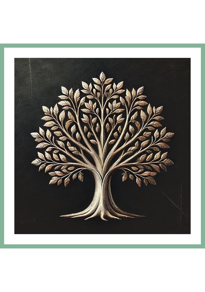 Bşkvirgo Bronz Ağaç Kanvas Tablo 60x60cm Bsk2026