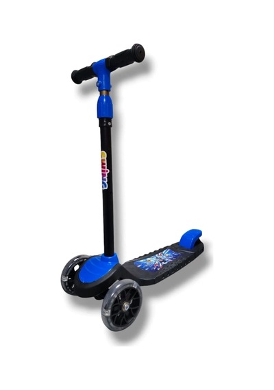 3 Tekerlekli Led Işıklı Çocuk Scooter Mavi