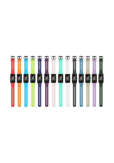 Huawei Band 6 Kordon 1-1 Uyumlu Silikon Kopçaklı Kordon