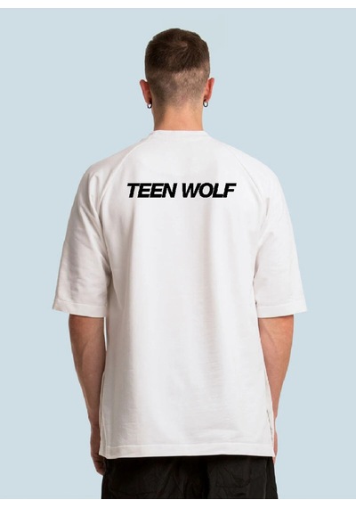 Tarzsokak Teen Wolf Alpha Beta Omega Oversize Tişört Beyaz