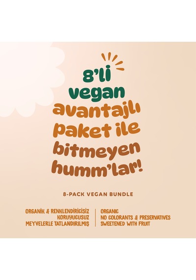 Organik Tatlı & Tuzlu Okul Çantası Atıştırmalık Paketi - 8 Adet 4 Çeşit 375 G