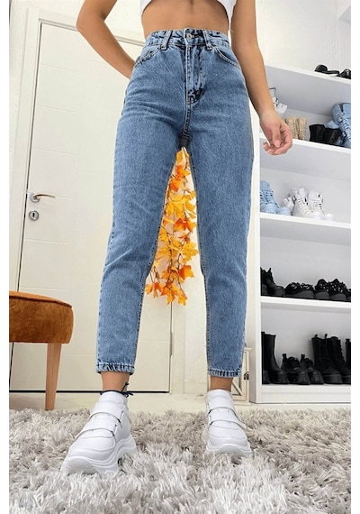 Viking S Line Mom Karyıkama Mom Süper Yüksek Bel Mom Jeans