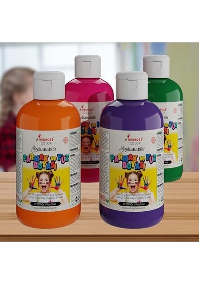 Ara Renkler Parmak Boyası 4'lü Set 4x250 Gr