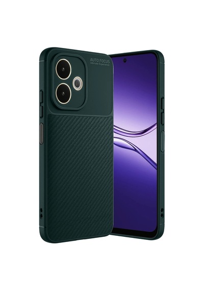 Oppo A5 Pro 4g Kılıf Auto Focus Karbon Kapak - Koyu Yeşil 0.2M-Çok Renkli