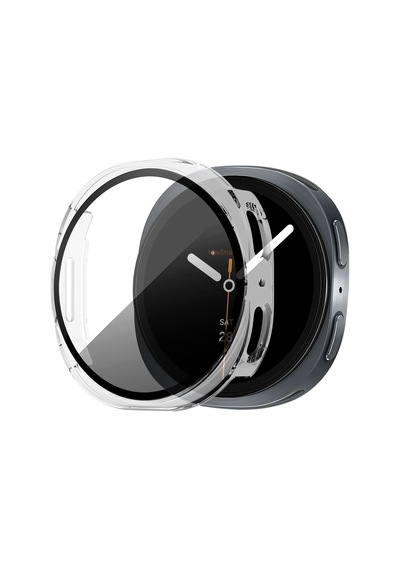 Novstrap Samsung Galaxy Watch 9 40mm İle Uyumlu Kılıf Sert Pc Kasa Ve Cam Ekran Koruyucu 360 Tam Koruma