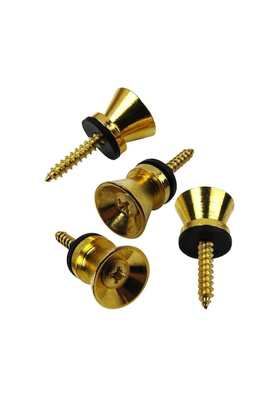 Jindi Metal Gitar Askı Pimi 2 Adet Set Olarak Gold -Pena