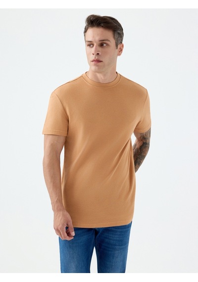 Regular Fit Erkek Tshirt K.kol Caramel