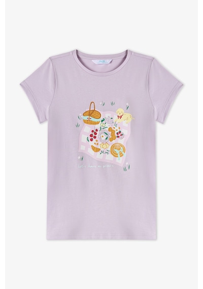 Penti Lila Kız Çocuk Picnic Pamuklu 2'li Pijama Takımı
