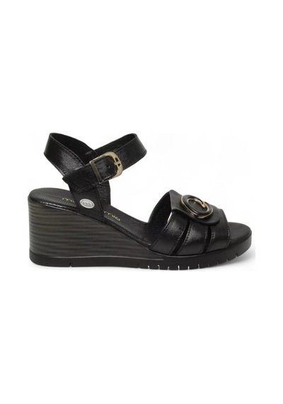 Mammamia D25ys-2775 Deri Comfort Kadın Sandalet Siyah