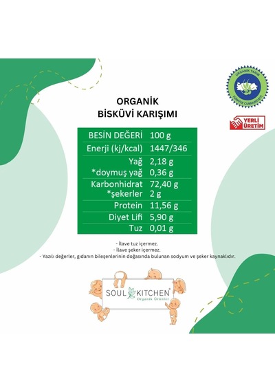 Soul Kıtchen Organik Bisküvi Karışımı 250gr