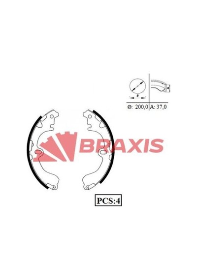 Braxis Ac0024 Arka Fren Balatası Pabuç Corolla 1988 2002 Ae92 Ae100 Ae101 Ae111 0449512171