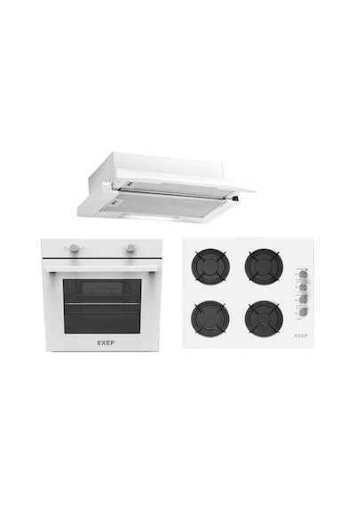 Exep Mio EF-200 - EO-320 - E4E Beyaz Ankastre Set