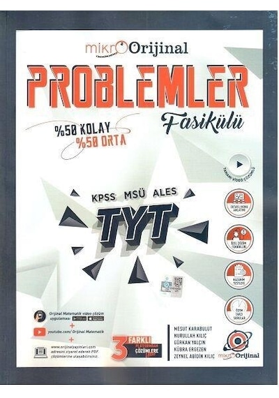 Tyt Problemler Fasikülü Soru Bankası Orijinal Mikro