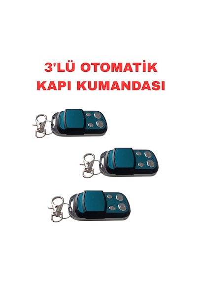 Uk-901 433mhz Kopyalanabilir 4 Kanallı Garaj Kumandası Bariyer Kepenk Kapı Kumandası 3 Adet