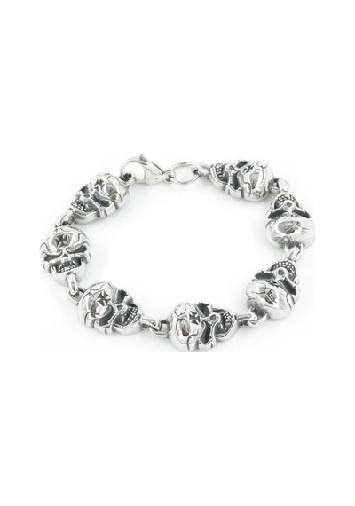 Skull Çelik Bileklik N11.3289 Çelik