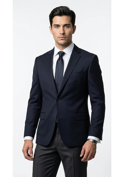 Plus Scorpion Erkek Blazer Ceket Twill Dokuma Likralı Notch Yaka 1 Düğmeli Çift Yırtmaçlı Slim Fit Lacivert Plus Scorpion Erkek Blazer Ceket Twill Dokuma Likralı Notch Yaka 1 Düğmeli Çift Yırtmaçlı Slim Fit Lacivert