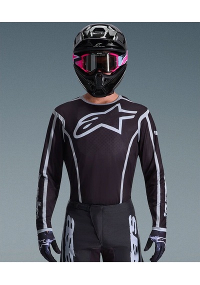 Alpinestars Fluid Apex Off-road Motosiklet Jerseyi Siyah Gri