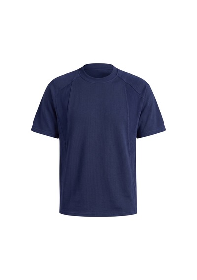 Genius Store Erkek Tişört Basic Bisiklet Yaka Tişört Rahat Kesim Dökümlü Günlük Spor Tshirt İndigo