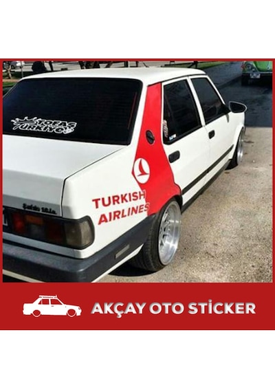 Şahin Turkish Airlines Sticker Tofaş Oto Sticker Araba Sticker