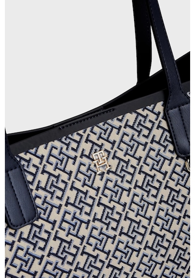 Tommy Hilfiger Jakarlı Omuz Askılı Çanta Kadın Çanta Aw0aw18889 0gy Mavi