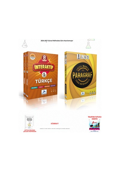 Paraf 8. Sınıf Sözel Mantık Ve Paragraf, Türkçe 2 Kitap Seti