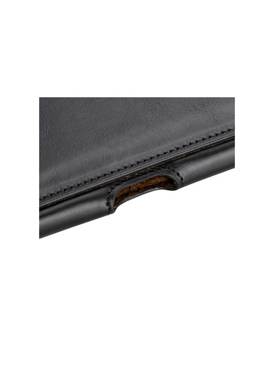 Arc Clıp Onyx Black Leather 6.9" Phone Case Siyah