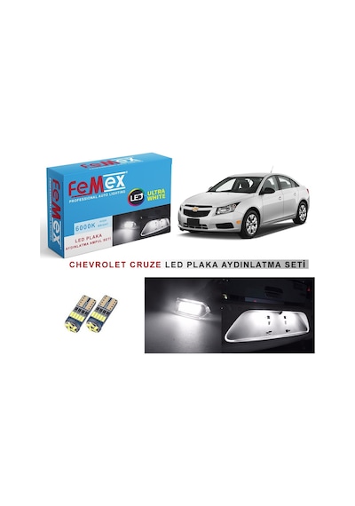 Chevrolet Cruze Led Plaka Aydınlatma Ampul Seti Femex Parlak Beyaz