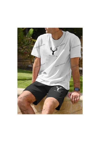Alt/üst T-shirt Ve Şort Takımı Kod Alt166 Siyah