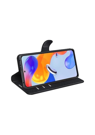 Xiaomi Redmi Note 11pro 5g Uyumlu Kılıf Tam Kaplar Deri Dokulu Kapaklı Cüzdan Standlı Altın