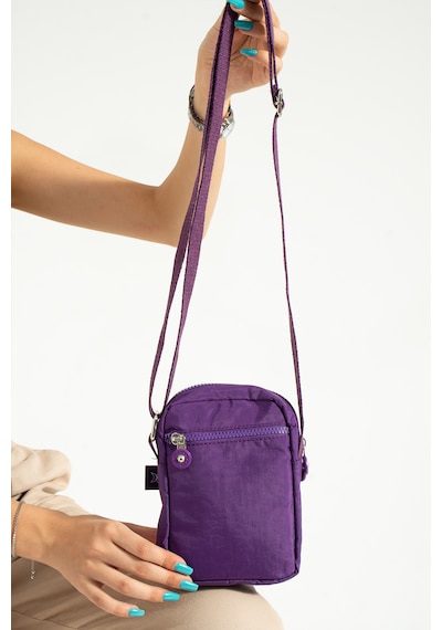 Nemo Bags Mor Unisex Telefonluk, Cüzdan, Kartlık, Çapraz Askılı Omuz Çantası, 18x13cm Mor