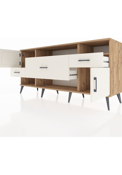 Hyperion Konsol 3 Raflı 3 Çekmeceli 2 Kapaklı 176x44x83 Çam-aytaşı Aytaşı Hyperion Konsol 3 Raflı 3 Çekmeceli 2 Kapaklı 176x44x83 Çam-aytaşı Aytaşı