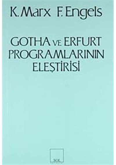 Gotha Ve Erfurt Programlarının Eleştirisi / Friedrich Engels 9789757399896