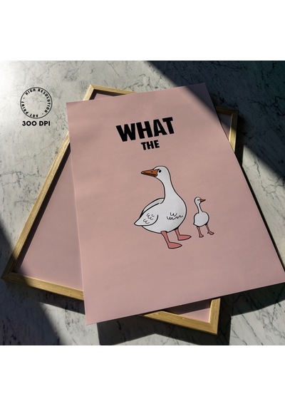 Ördek Posteri, Minimalist Duvar Sanatı, Komik Poster, Komik Hayvan Posteri