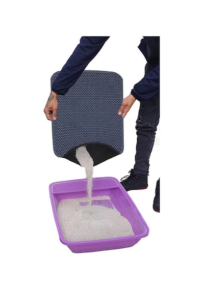 60x120 Cm Büyük Boy Çift Katmanlı Kedi Kumu Paspası Su Geçirmez Kum Tutucu
