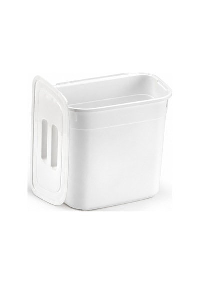 Kapaklı Askılı Çöp Kovası & Mutfak Dolap İçi Çöp Kovası & Tezgah Askılı Atık Kovası Beyaz 178x278x233 Mm Beyaz - 935451029 Beyaz
