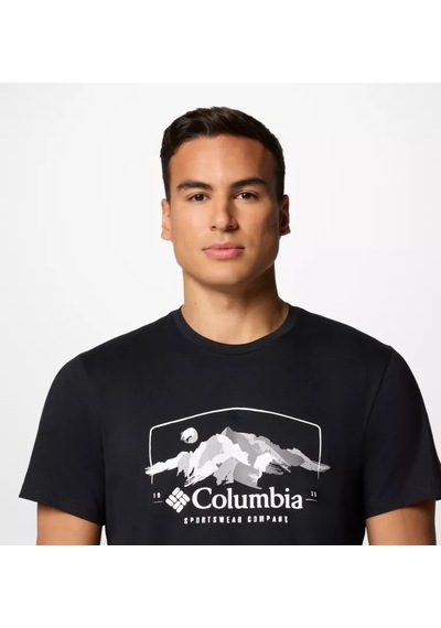Columbia Csc M Brush With Nature Ss Tee Erkek Kısa Kollu Tişört Cs0411 Siyah