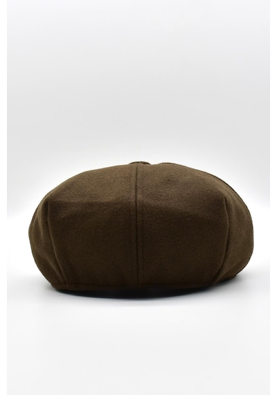 Külah Erkek Dökümlü Kışlık Newsie Kasket Premium Irish Flat Cap Şapka - Kahve Kahverengi